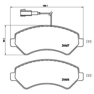 Front Brake Pad Fits Citroen Fiat Peugeot Jumper Ducato Boxer Brembo P23136