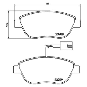 Front Brake Pad Fits Abarth Fiat Opel Vauxhall 500 500C Brembo P23137