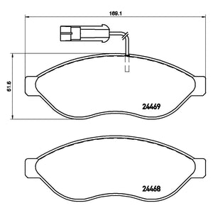 Front Brake Pad Fits Citroen Fiat Peugeot Jumper Ducato Boxer Brembo P23144