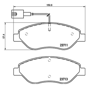 Front Brake Pad Fits Alfa Romeo Fiat Mito Bravo Stilo Brembo P23145