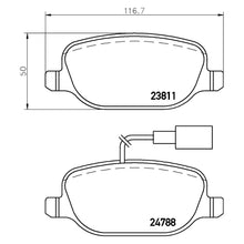 Load image into Gallery viewer, Rear Brake Pad Fits Alfa Romeo Giulietta Brembo P23152