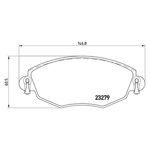 Front Brake Pad Fits Ford Jaguar Mondeo X Type Brembo P24060