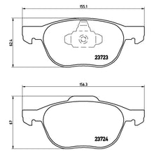Load image into Gallery viewer, Front Brake Pad Fits Ford Mazda Nissan Volvo Ecosport Focus Brembo P24061