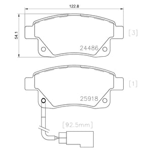 Rear Brake Pad Fits Ford Transit Tourneo Brembo P24066