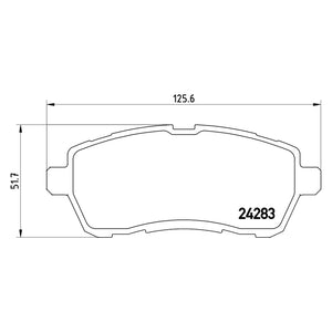 Front Brake Pad Fits Ford Mazda Toyota Fiesta Roomy Brembo P24072