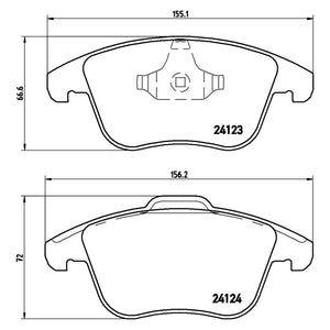 Front Brake Pad Fits Ford Jaguar Land Rover Volvo S80 V60 V70 Xc70 Brembo P24076