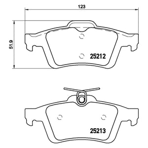 Rear Brake Pad Fits Ford Volvo Focus C Max S40 C70 V40 V50 Brembo P24148