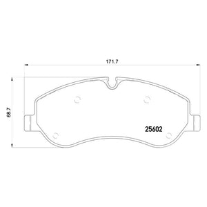Front Brake Pad Fits Ford Transit Tourneo Custom Brembo P24152