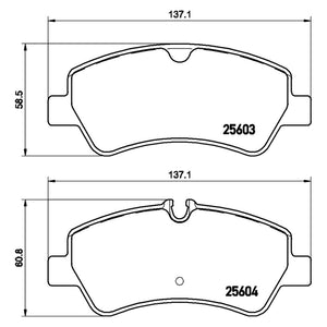 Rear Brake Pad Fits Ford Transit Tourneo Custom Brembo P24160