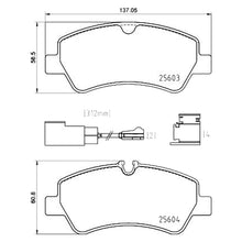 Load image into Gallery viewer, Rear Brake Pad Fits Ford Transit Brembo P24187