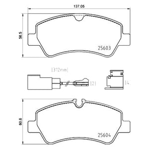 Rear Brake Pad Fits Ford Transit Brembo P24187