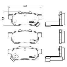 Load image into Gallery viewer, Rear Brake Pad Fits Honda Civic CRX Jazz Brembo P28025