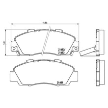 Load image into Gallery viewer, Front Brake Pad Fits Honda Accord Civic CRV Brembo P28026