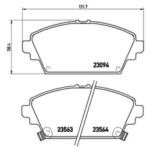 Load image into Gallery viewer, Front Brake Pad Fits Honda Nissan Accord ZR ZS Almera Primera Brembo P28029