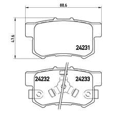 Load image into Gallery viewer, Rear Brake Pad Fits Honda Accord CRV Brembo P28051