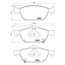 Load image into Gallery viewer, Front Brake Pad Fits Honda Civic Brembo P28076