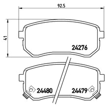 Load image into Gallery viewer, Rear Brake Pad Fits Hyundai Kia I10 Picanto Brembo P30033