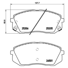 Load image into Gallery viewer, Front Brake Pad Fits Hyundai Kia I40 Ix35 Sonata Optima Sportage Brembo P30056