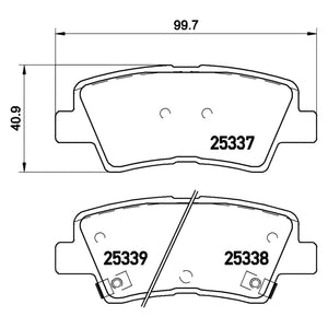 Rear Brake Pad Fits Hyundai Kia I20 I30 I40 CeeD Sportage Brembo P30067