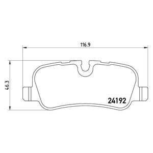 Rear Brake Pad Fits Land Rover Discovery Brembo P44013