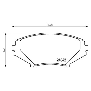 Front Brake Pad Fits Mazda RX8 Brembo P49034