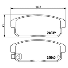 Load image into Gallery viewer, Rear Brake Pad Fits Mazda Nissan RX8 Brembo P49035