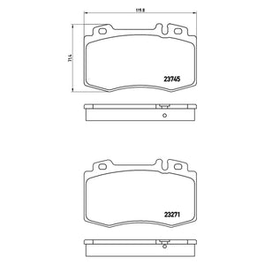 Front Brake Pad Fits Mercedes C E S Class CLK CLS SL SLK Brembo P50053