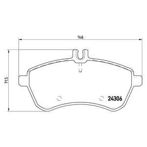 Front Brake Pad Fits Mercedes C E Class SLC SLK Brembo P50067