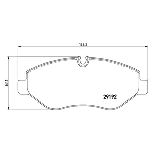 Sprinter Front Brake Pad Fits Mercedes Viano Vito Crafter Brembo P50085