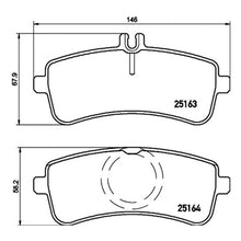 Load image into Gallery viewer, AMG Rear Brake Pad Fits Mercedes GT C S Class SL Brembo P50130