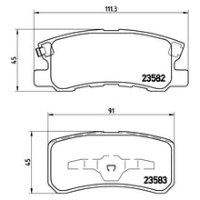 Load image into Gallery viewer, Rear Brake Pad Fits Citroen Peugeot Fiat Hyundai Mitsubishi C4 Brembo P54031