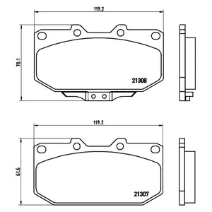 Front Brake Pad Fits Nissan Subaru Toyota 300Zx Impreza Yaris Brembo P56025