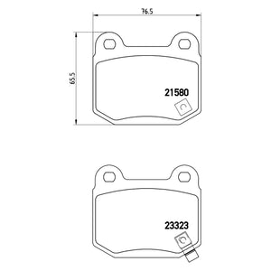 Rear Brake Pad Fits Subaru Toyota 350Z Skyline Impreza WRX GT86 Brembo P56048