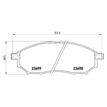 Load image into Gallery viewer, Front Brake Pad Fits Nissan Renault M35 Q70 QX50 QX70 NP300 Navara Brembo P56058