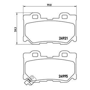 Rear Brake Pad Fits Infiniti Nissan FX Q50 Q60 Q70 370Z Skyline Brembo P56095