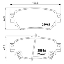 Load image into Gallery viewer, Rear Brake Pad Fits Nissan Renault Qashqai Brembo P56098