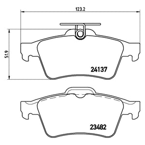 Rear Brake Pad Fits Ford Honda Nissan Vauxhall Focus XJ XK Vectra Brembo P59042