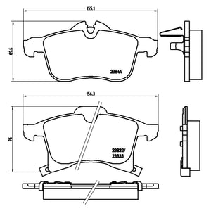Front Brake Pad Fits Vauxhall Adam Astra Corsa Meriva Zafira Brembo P59045