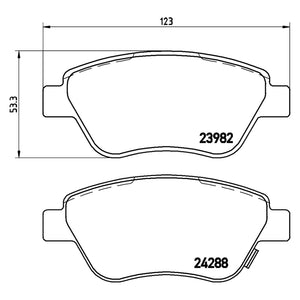 Front Brake Pad Fits Fiat Vauxhall Adam Corsa Brembo P59051