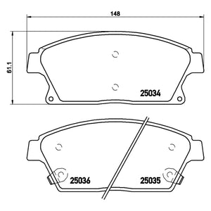 Front Brake Pad Fits Chevrolet Vauxhall Astra Zafira Mokka Zafira Brembo P59077