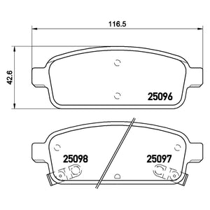Rear Brake Pad Fits Chevrolet Vauxhall Astra GTC Zafira Mokka Brembo P59080