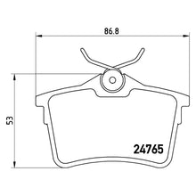 Load image into Gallery viewer, Rear Brake Pad Fits Citroen Peugeot Berlingo 308 5008 Brembo P61084