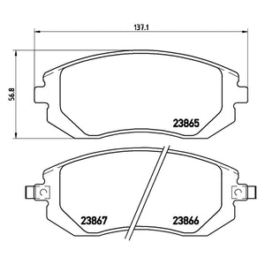 Front Brake Pad Fits Subaru Toyota Forester Impreza Legacy XV Brembo P78013