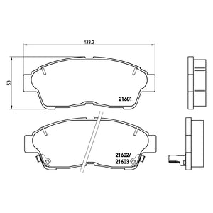 Front Brake Pad Fits Toyota Carina Corolla Rav4 Brembo P83034