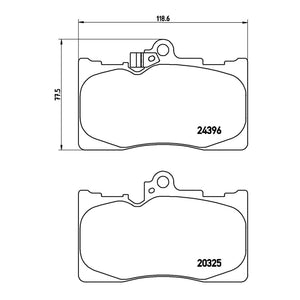 Front Brake Pads Set Kit Fits Toyota 04465-30500 Brembo P83072