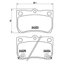 Load image into Gallery viewer, Rear Brake Pad Fits Lexus Toyota GS IS Corolla Mark Brembo P83073