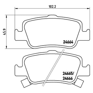 Rear Brake Pad Fits Toyota Auris Corolla Brembo P83080