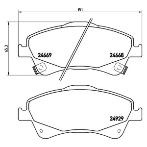 Front Brake Pad Fits Toyota Auris Avensis Corolla Verso Brembo P83109