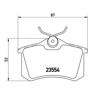 Rear Brake Pads Fits Audi Seat VW Brembo P85020X