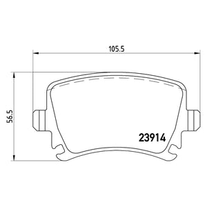 Rear Brake Pad Fits VW Audi Seat Skoda A4 TT Superb Octavia Passat Brembo P85095
